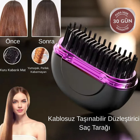 Avera Pro – Kablosuz Taşınabilir Saç Düzleştirici Tarak